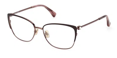 Max Mara Mm5106 038 Women's Glasses Brown Size 55 - Free Lenses - Blue Light Block Available In Red
