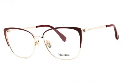 Max Mara Mm5106 Cat Eye Metal Eyeglasses In Burgundy