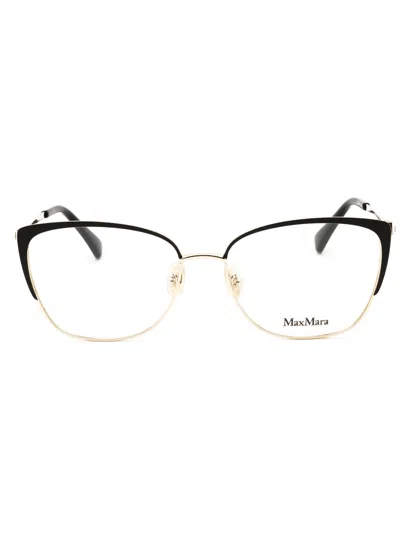 Max Mara Mm5106 Eyeglasses In 005 - Black/other/clear Demo Lens