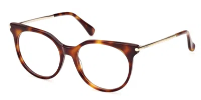 Max Mara Mm5107 Women's Glasses, Tortoiseshell, Size 53 In Brown