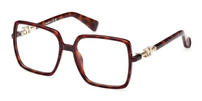 Max Mara Mm5108-h Women's Glasses, Tortoiseshell, Size 55 In Brown
