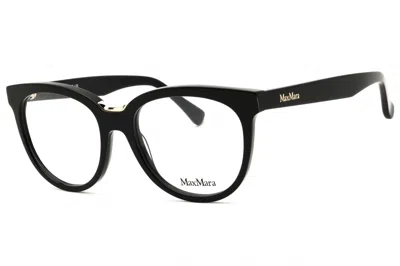 Max Mara Mm5110 Round-frame Acetate Eyeglasses In Black
