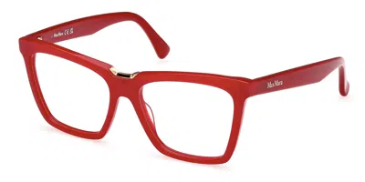 Max Mara Mm5111 066 Women's Glasses Red Size 54 - Free Lenses - Blue Light Block Available In Brown