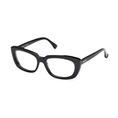 Max Mara Mm5114 Shiny Eyeglasses In Black