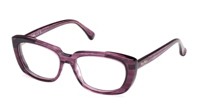 Max Mara Mm5114 Women's Glasses, Purple, Size 54 In Brown