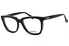 Max Mara Ladies Black Rectangular Eyeglass Frames Mm5115 In Black