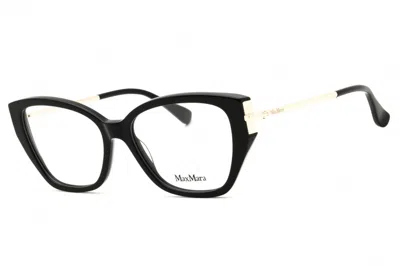 Max Mara Mm5117 001 Shiny Black 55mm In White