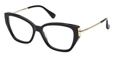 Max Mara Mm5117 001 Women's Glasses Black Size 55 - Free Lenses - Blue Light Block Available In Neutral