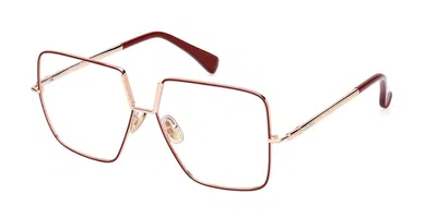 Max Mara Mm5120 Women's Glasses, Red, Size 55 In Brown