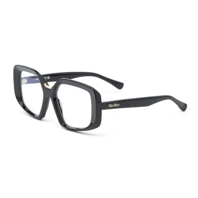 Max Mara Mm5131-b001 Geometric Full Rim Eyeglasses In Black