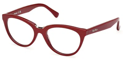 Max Mara Mm5132 Women's Glasses, Red, Size 53 In Burgundy