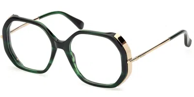 Max Mara Mm5138 098 Women's Glasses Green Size 55 - Free Lenses - Blue Light Block Available In Black