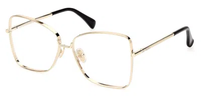 Max Mara Mm5140 32 Women's Glasses Gold Size 56 - Free Lenses - Blue Light Block Available In Yellow