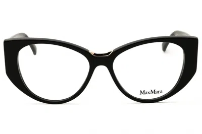 Max Mara Mm5142 Eyeglasses In Shiny Black/clear Demo Lens