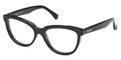 Max Mara Mm5143 001 Women's Glasses Black Size 53 - Free Lenses - Blue Light Block Available In Multi