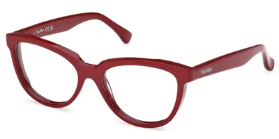 Max Mara Mm5143 066 Women's Glasses Red Size 53 - Free Lenses - Blue Light Block Available In Brown