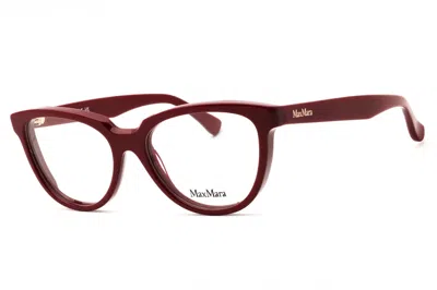 Max Mara Mm5143 Cat-eye Acetate Eyeglasses In Burgundy