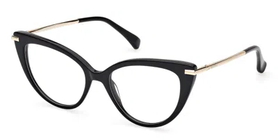 Max Mara Mm5145 001 Women's Glasses Black Size 52 - Free Lenses - Blue Light Block Available