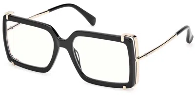 Max Mara Mm5155-b Women's Glasses, , Size 55 In Black