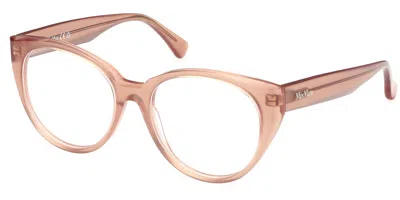 Max Mara Mm5161 045 Women's Glasses  Size 53 - Free Lenses - Blue Light Block Available In Brown