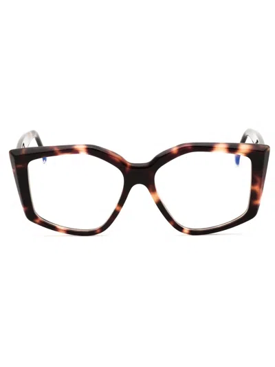 Max Mara Mm5162-b Eyeglasses In Shiny Red/clear Demo Lens