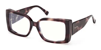 Max Mara Mm5173-b 052 Blu-light Block Occhiali Da Vista Tartarugatishell Per Donna (solo Montatura) In Brown