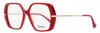 Max Mara Mm5175 Geometric Eyeglasses In Multi