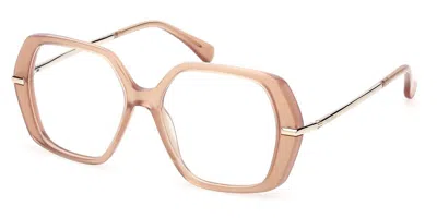 Max Mara Mm5175 Women's Glasses, Brown, Size 52 In Shiny Light Brown