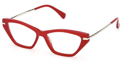 Max Mara Mm5176 066 Women's Glasses Red Size 53 - Free Lenses - Blue Light Block Available