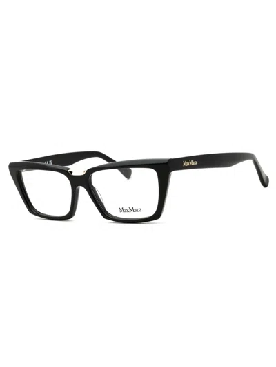 Max Mara Mm518 Eyeglasses In Shiny Black/clear Demo Lens
