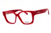 Max Mara Ladies Red Rectangular Eyeglass Frames Mm5184 In Red
