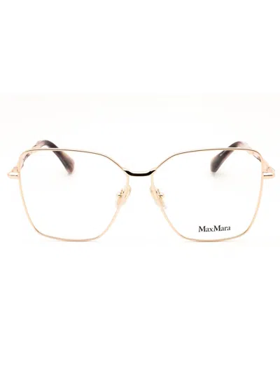Max Mara Mm5187 Eyeglasses In Shiny Rose Gold/clear Demo Lens