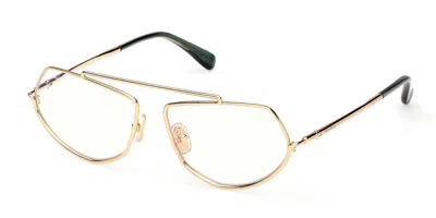 Max Mara Mm5202-b 030 Blue-light Block Women's Glasses Gold Size 57 - Free Lenses - Blue Light Block Availabl