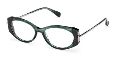 Max Mara Mm5204 098 Occhiali Da Vista Verdi Per Donna (solo Montatura) In Green