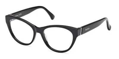Max Mara Mm5205 001 Occhiali Da Vista Neri Per Donna (solo Montatura) In Black