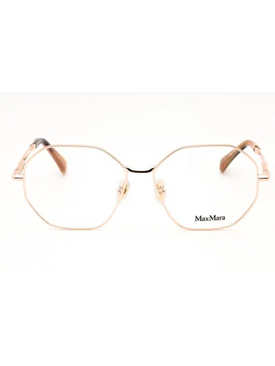 Max Mara Mm5207 Eyeglasses In Pink Gold/clear Demo Lens