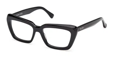 Max Mara Mm5210 001 Occhiali Da Vista Neri Per Donna (solo Montatura) In Black
