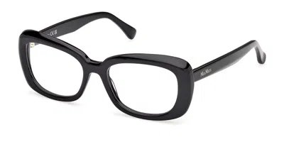 Max Mara Mm5211 001 Occhiali Da Vista Neri Per Donna (solo Montatura) In Black