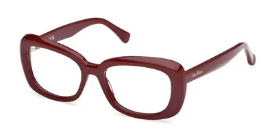 Max Mara Mm5211 069 Occhiali Da Vista Borgogna Per Donna (solo Montatura) In Burgundy