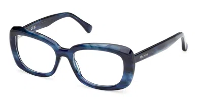 Max Mara Mm5211 092 Occhiali Da Vista Blu Per Donna (solo Montatura) In Blue