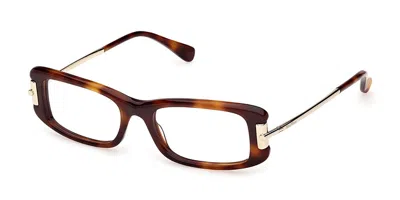 Max Mara Mm5224 052 Women's Glasses  Size 52 - Free Lenses - Blue Light Block Available In Brown
