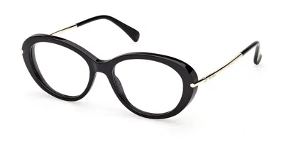 Max Mara Mm5227 001 Women's Glasses  Size 54 - Free Lenses - Blue Light Block Available In Black