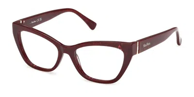 Max Mara Mm5228 071 Women's Glasses Burgundy Size 53 - Free Lenses - Blue Light Block Available In Brown