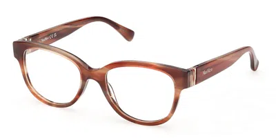 Max Mara Mm5229 068 Women's Glasses  Size 52 - Free Lenses - Blue Light Block Available In Brown