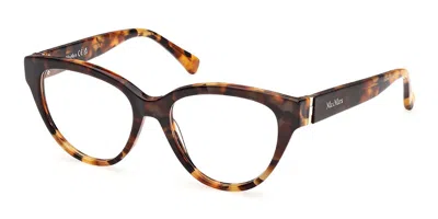 Max Mara Mm5230 056 Women's Glasses  Size 52 - Free Lenses - Blue Light Block Available In Brown