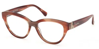 Max Mara Mm5230 068 Women's Glasses  Size 52 - Free Lenses - Blue Light Block Available In Brown