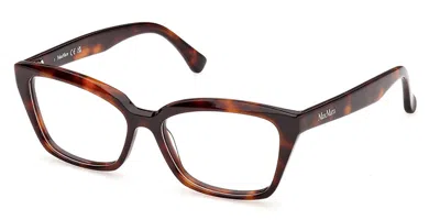 Max Mara Mm5232 052 Women's Glasses  Size 54 - Free Lenses - Blue Light Block Available In Brown