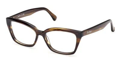 Max Mara Mm5232 061 Women's Glasses  Size 54 - Free Lenses - Blue Light Block Available In Brown