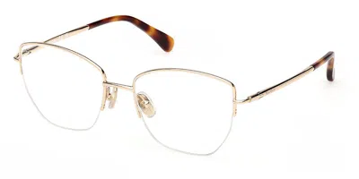 Max Mara Mm5234 032 Women's Glasses  Size 53 - Free Lenses - Blue Light Block Available In Gold