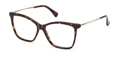 Max Mara Mm5235 052 Women's Glasses  Size 53 - Free Lenses - Blue Light Block Available In Brown